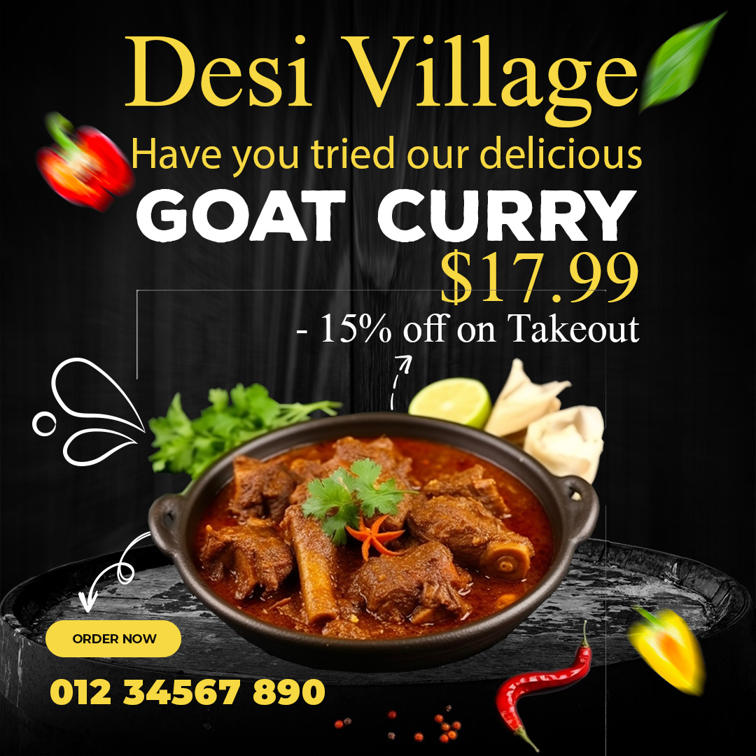 Example of Restaurant Social Media Promotion Banner