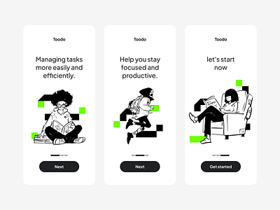 Onboarding screen - Toodo branding figma minimalist mobile design onboarding ui ui design
