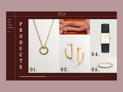 Oned Product page challengue concept dailyui design ecommerce jewelry ui web web design
