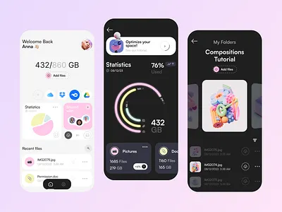 File Manager Mobile App Exploration android app design card cloud cloud app cloud storage drive app dropbox file manager app file sharing files folder ios design manager mobile design mobile ui designer saver share ui app