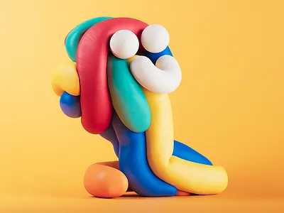 Sum of all my parts 3d cinema4d clay colours design fun redshift sculpture