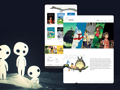 ANIME WEBSITE - Studio Ghibli anime anime website branding graphic design japan movie studio ghibli studio website ui uiux web design website