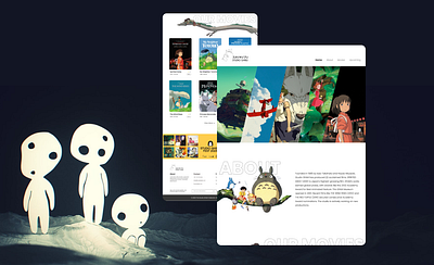 ANIME WEBSITE - Studio Ghibli anime anime website branding graphic design japan movie studio ghibli studio website ui uiux web design website