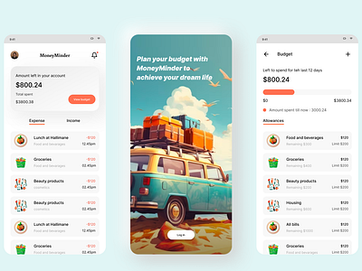 Budget App Design branding logo product design ux design web design