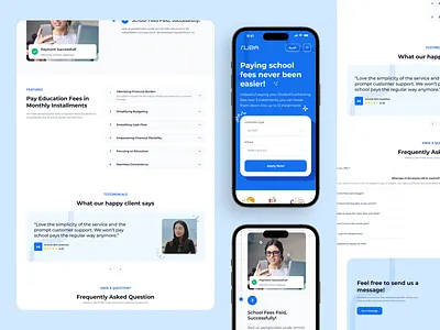 Fintech Landing Page bnpl clean design edtech fintech landing page loans responsive simple startup ui ux website