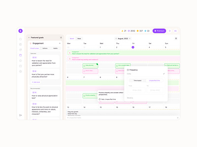 Growth Calendar for Scientific Self-Discovery branding productdesign ui uidesign ux uxdesign