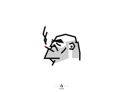 Badass badass bald bold characterdesign illustration inkscape smoking vector