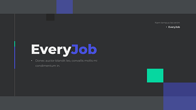 EveryJob - Presentation graphic design logo pitch deck presentation ui