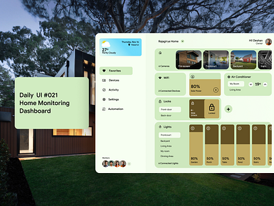 Home Monitoring Dashboard daily ui ui ux