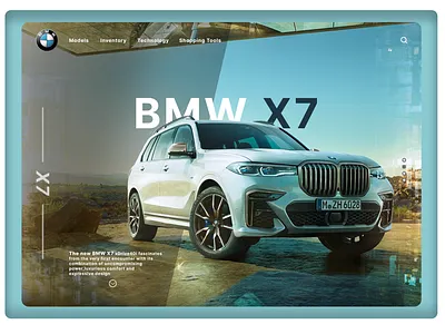BMW Landing Page branding graphic design ui