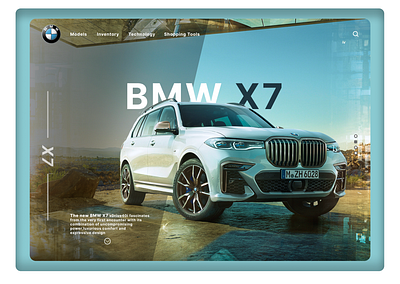 BMW Landing Page branding graphic design ui