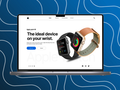 Apple watch SE website Design 3d animation app apple branding design graphic design illustration logo motion graphics se ui ux vector watch