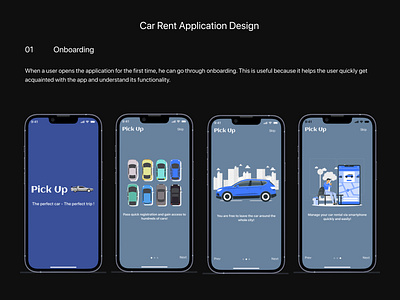 Car Rent Application Design app ui