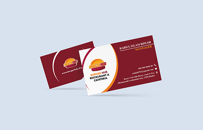 restaurant business card design burger lover business card card carddesign design food blogger visiting card