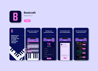 Beatcraft Mobile App Design app design application brand identity design figma mobile design mockups ui ui design user flow ux ux design ux research
