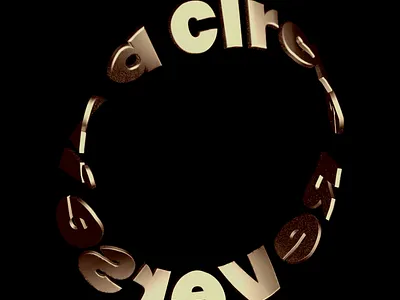 Reverse in a circle 3d animation cinema 4d typography