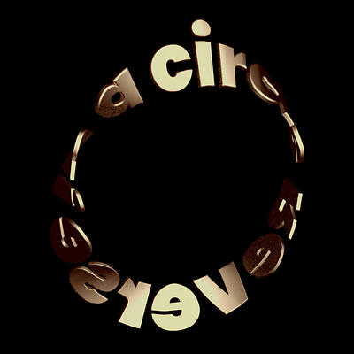 Reverse in a circle 3d animation cinema 4d typography