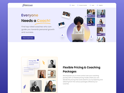Online Coaching Platform - Website Design badrrehman dashboard landing page design modern web design online coaching ui design web design website designs