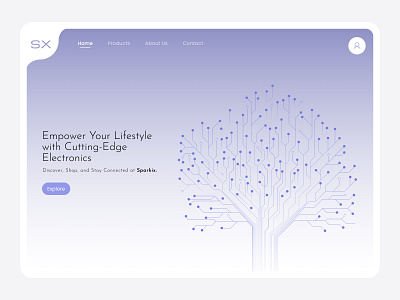 Landing Page for Sparkix Electronics branding design logo ui ux
