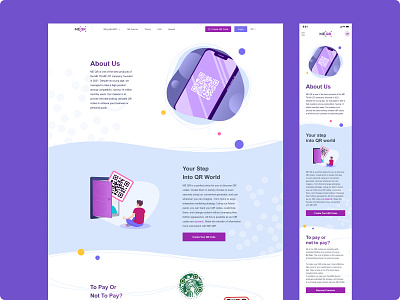 MeQR project - About Us page branding design graphic design illustration typography ui ux vector