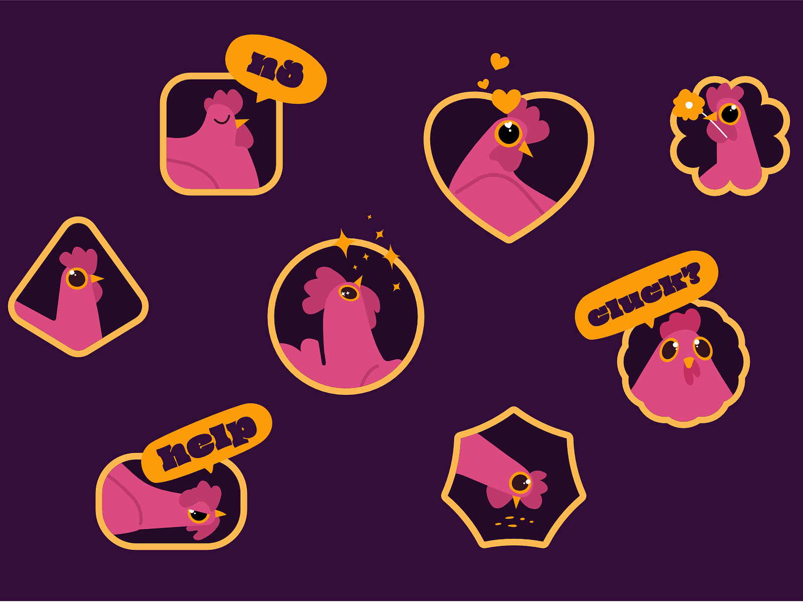 Hentastic stickers by Bogdana Pashkevich on Dribbble