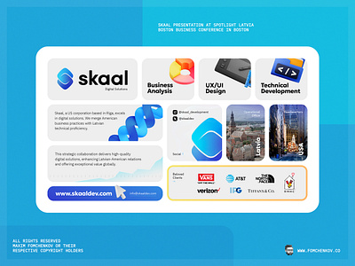 Skaal — Spotlight Latvia Boston Business Conference Presentation advertising agency brand brand identity brand presentation branding business business logo card grid identity layout logo mark poster presentation simple