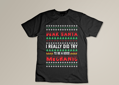 Christmas t-shirt design best design best t shirt best t shirt design christmas christmas t shirt design dear santa design designer graphic design illustration santa t shirt tree typography winter