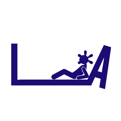 L and A logo (Laurence Azghn) blue logo la logo laurence logoconcept logodesign logoindigo los angeles los angeles logo