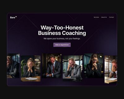 Emotions in Web Design: Bare Coaching's Bold Statement bussinescoaching colortheory emotions graphic design heroheader herosection landing page ui userexperience uxdesign web design webdesign website website design
