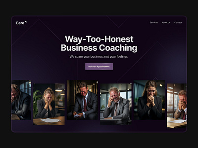 Emotions in Web Design: Bare Coaching's Bold Statement bussinescoaching colortheory emotions graphic design heroheader herosection landing page ui userexperience uxdesign web design webdesign website website design