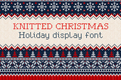 Knitted Christmas Font abc celebration christmas cozy font family festive invitations frame greeting card happy new year holiday typeface invitation knitting nordic poster scandinavian seasonal typeface textile typography whimsical font winter
