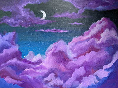 Cloudy night cloudy moon night