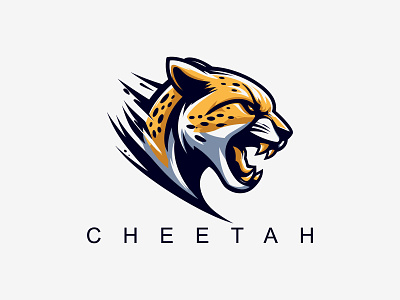 cheetah logo design vector. with the style of technology. Stock Vector