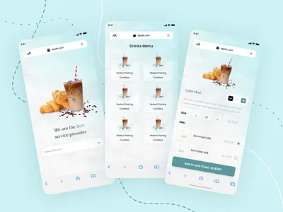 Cafe Web App cafe mobile app ui ux web app