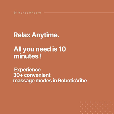 Relax anytime - Roboticvibe branding design fashion massage