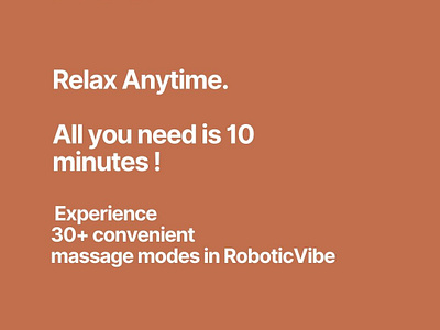 Relax anytime - Roboticvibe branding design fashion massage