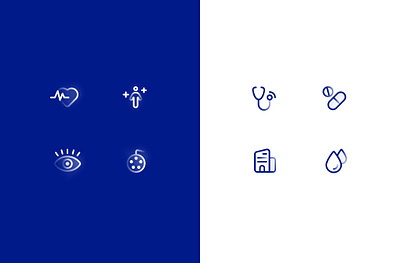 VitalCare Health – Icons branding cardiology clinic dermatology doctor ent healthcare icon iconography icons illustration ophthalmology prescription referral surgery tests ui ux vaccinations web