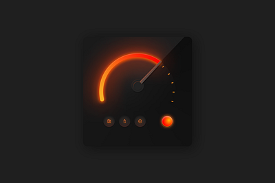 Road to 100% 🚀 figma fire glow icon illustration realistic road shadows speed tachometer ui