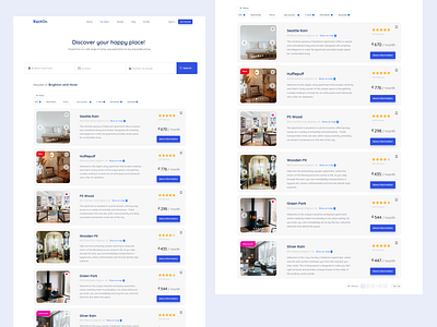 Rent on (Booking screen) design minimal typography ui ux web