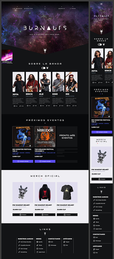 Burnauts band. Web design graphic design logo responsive ui web design
