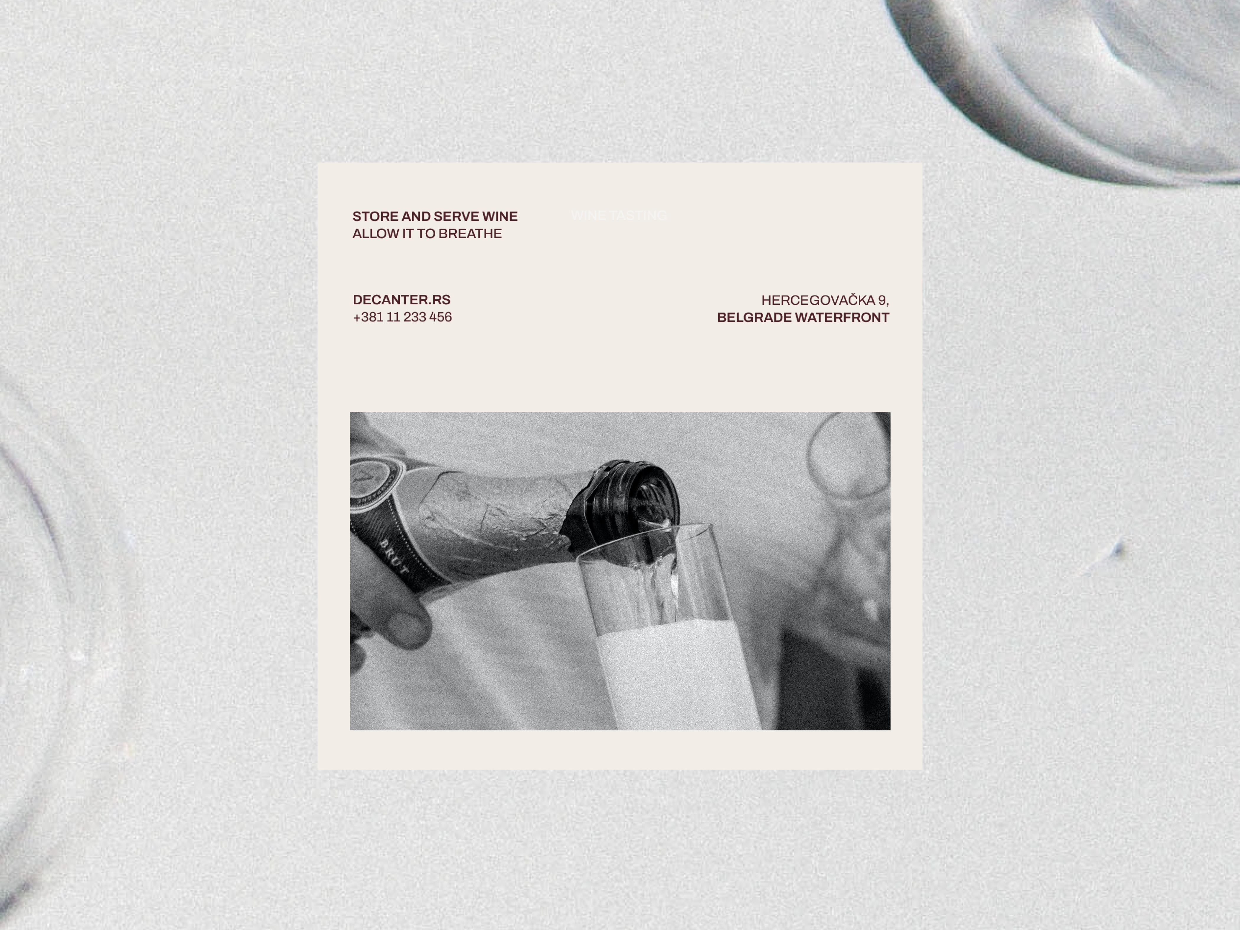 Decanter - Wine bar social media branding design elegant feed graphic design instagram luxury marketing minimal social media template wine wine bar