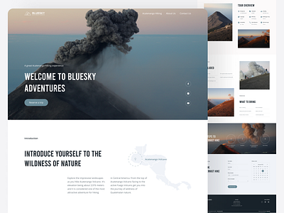 BlueSky's Acatenango Volcano Tourism Website Design 🌋✨ ui website