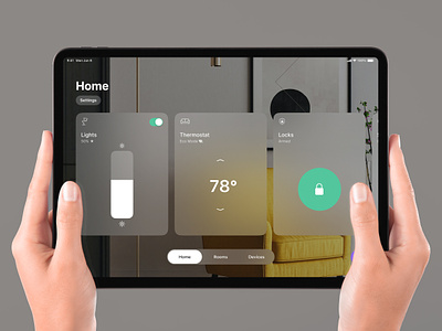 Smart Home app controls ecosystem ipad mobile app native app smart home tablet app ui uiux user interface