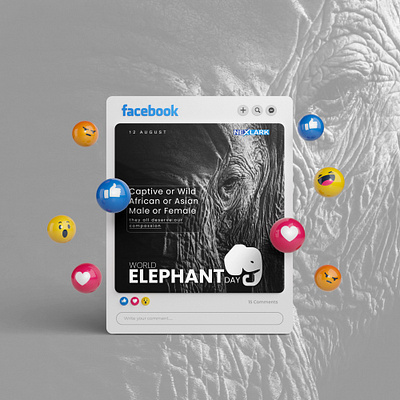 World ELEPHANT Day branding creative design elephant graphic design illustration logo photoshop vector
