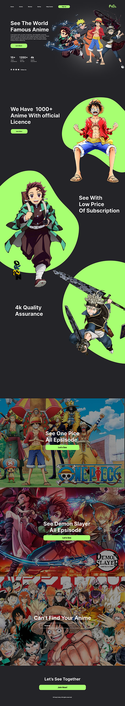 Anime Website anime anime and cartoon anime website app app design cartoon graphics design ui ux website
