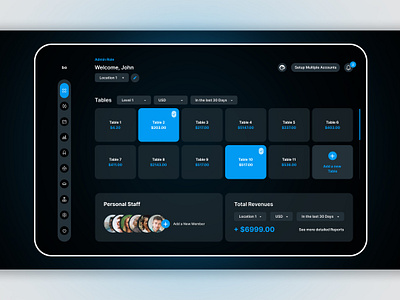 bo - POS System Management app branding concept dark theme dashboard design minimalistic pos restaurant ui ui design ux design web design website