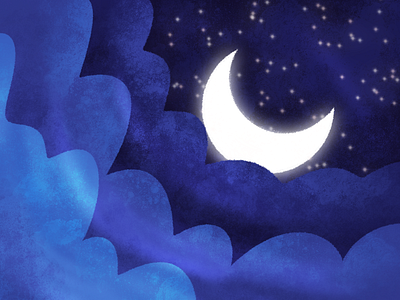 Night Sky graphic design illustration procreate
