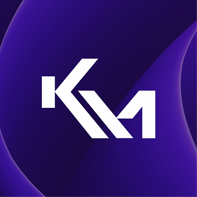 KM initials logo brandng combination icon initial initials k lettermark logo m mark wordmark