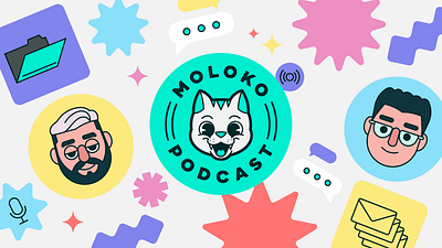Moloko Podcast - Cover art branding graphic design illustration podcast visual design