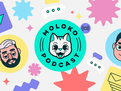 Moloko Podcast - Cover art branding graphic design illustration podcast visual design